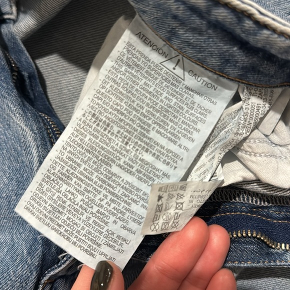 Zara distressed jean wide leg split at ankle - Picture 5 of 5